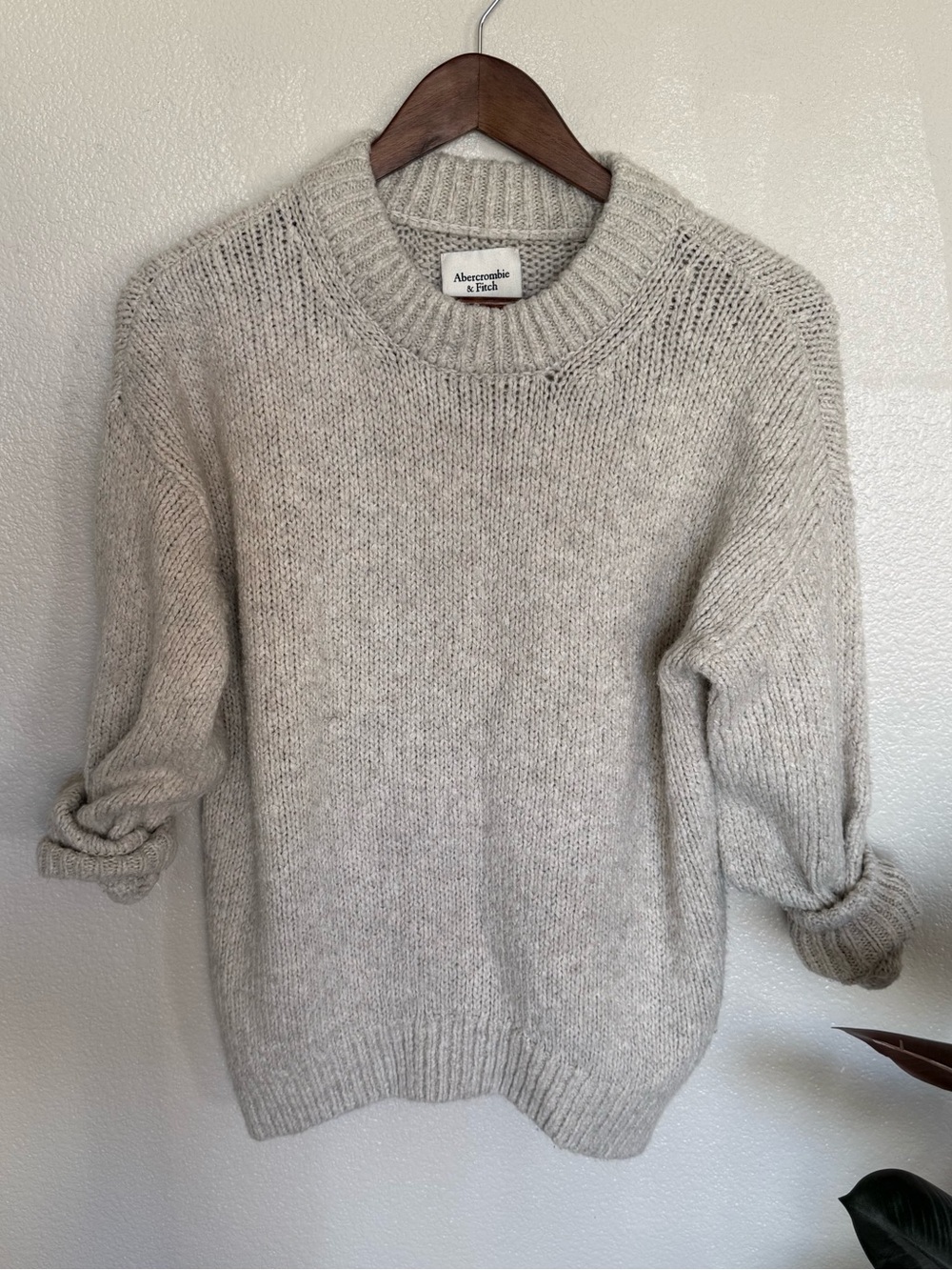 Abercrombie & Fitch Heather Gray Crewneck Pullover Sweater Small